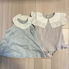 夏ロンパース70cm 2点＋おまけでカーディガン付けますのサムネイル