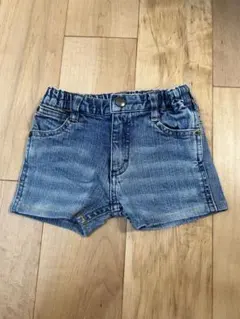 デニムショートパンツ ホットパンツ　ウエストゴム　80cm