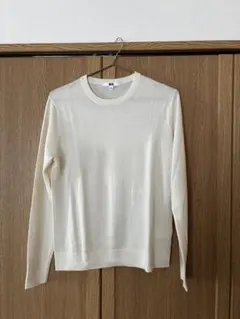 UNIQLO アイボリー 長袖ニット Mサイズ