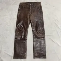 ユナイテッドアローズ　ブルーレーベル　牛革　レザーパンツ　ブラック ユナイテッドアローズ ブルーレーベル 牛革 レザーパンツ ブラック BLK