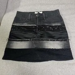 JUNYA WATANABE コムデギャルソン　パッチワークデニムミニスカート