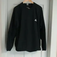 adidas Vネックアウター　長袖⇔半袖（袖脱着タイプ）ブラック