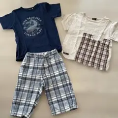 BEBE 男の子　半袖Tシャツ2枚　パンツセット　120サイズ