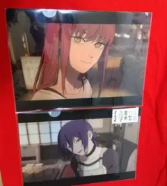 チェンソーマン A4クリアファイル2枚セット　レゼ篇 ロフトポストカード　おまけ