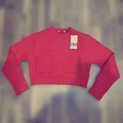 ZARA 新品未使用 レッド ニット セーター