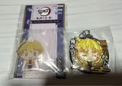鬼滅の刃　一番くじ　アクリッツキーホルダー　ラバーマスコット　我妻善逸