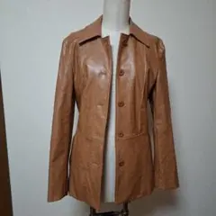 TRANS WORK ブラウンレザージャケット