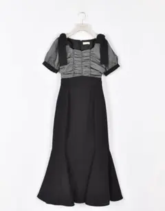 アンミール ドッキングギャザーリボンOP ブラック