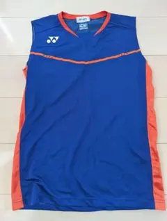 YONEX ノースリーブシャツ ブルー×オレンジ