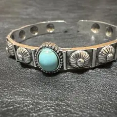 コ*離様 ターコイズ装飾 ヴィンテージバングル