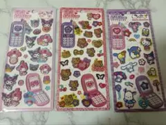 平成はっぴーふぉん サンリオ マイメロクロミ 日焼けキティ 3枚セット