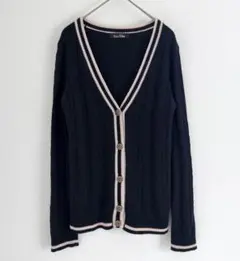 EASTBOY 9号(M相当) ネイビー ケーブル編み カーディガン