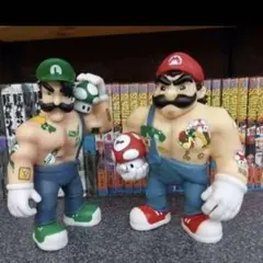 マリオ　ルイジ　スーパーマリオブラザーズ　マッチョ　フィギュア２体