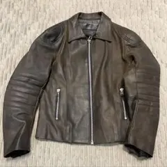 acoustic レザージャケット 馬革 サイズLARGE ブラウン