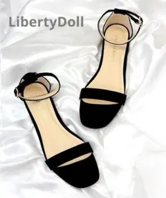 ☆LibertyDoll スクエアトゥ セパレート ストラップ サンダル 黒 ☆