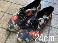Vans バンズ スニーカー 花柄 24.0 バンズオーセンティック