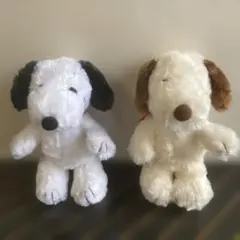 スヌーピー ぬいぐるみ キーホルダー付き２対セット
