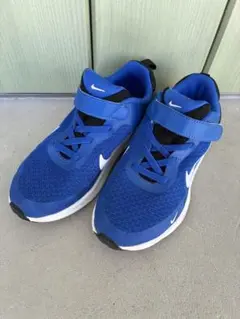 Nike 青 スニーカー ベルクロストラップ　18.5㎝