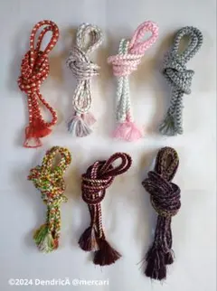 帯締めセット④　丸組　7色セット　正絹　和装　着物　ミックス　ハンドメイドにも