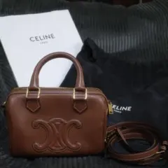2024年限定 CELINE キュイル トリオンフ ミニボストン チェック - メルカリ