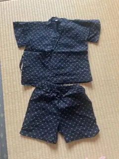 ネイビー 甚平セット 男の子　サイズ90 綿100%