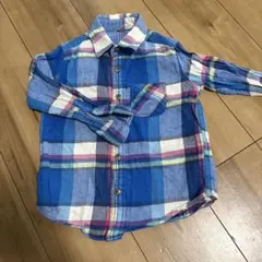 ユニクロ キッズ フランネルチェックシャツ 長袖 ネルシャツ　110サイズ