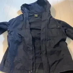 AIGLE黒 フード付き マウンテンパーカー
