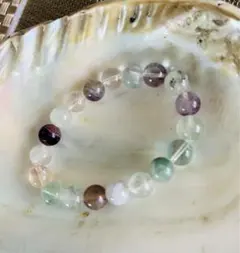 SALE⭐︎天然石フローライト パワーストーンブレスレット