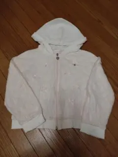 mezzo piano リボン刺繍レース パーカー　140