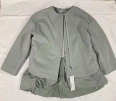 超美品 ANAYI アナイ カラーリバーノーカラージャケット ライトブルー