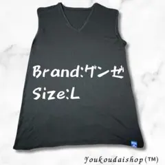 グンゼ クールマジック 吸汗速乾×冷感×消臭) Ｖネック Lサイズ ブラック