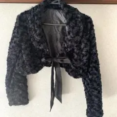 ブラックファー クロップドジャケット