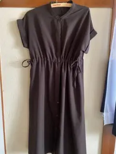 Madressstyle ダークブラウン 半袖シャツワンピース L