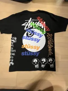 Stüssy グラフィックプリント Tシャツ M ブラック　黒 8ボール