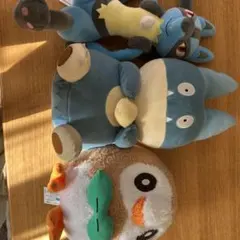 ポケモンルカリオ、ゴンベ、モクロー、コイキング、ヒトモシ、パモ、ヤドン、ワンパチ