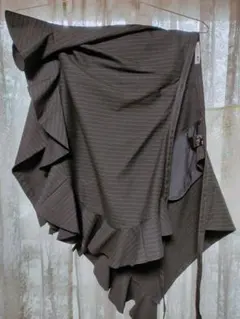 ユニクロ　JWアンダーソンラッフルラップスカートストライプXXL