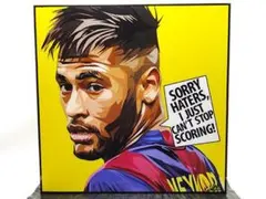 【新品 No 53】 ポップアートパネル ネイマール サッカー