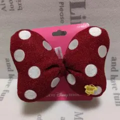 ミニーリボン　ヘアゴム　大　ドット　ディズニーリゾート　スクバ　お揃い　新品