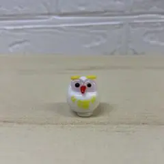 ガラス細工　ダルマフクロウ白