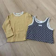 【美品】アンドミニョン　＆mignon タンクトップ付きロンT