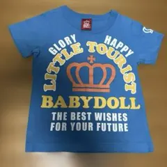 BABYDOLL 青 Tシャツ　オレンジの王冠100