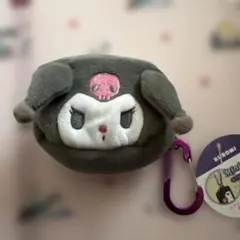 クロミ ぬいぐるみミニポーチ グレー カラビナ付き