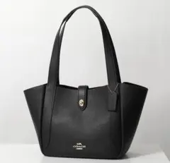 COACH ブラック 革トートバッグCAL17