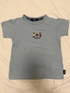 [新品同様] ポロベア Tシャツ 110 くま 水色 男の子 女の子 半袖