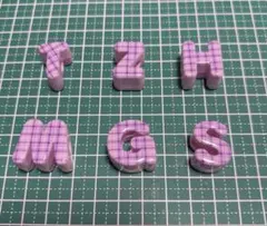 【新作】パープルチェックアルファベッパーツ