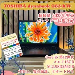 東芝dynabook 第13世代 i5 16GB 256GB バッテリー未消耗 - メルカリ