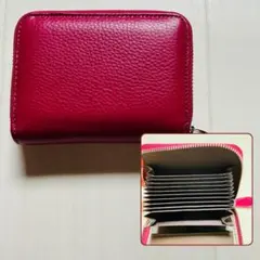 【新品未使用】二つ折り財布 じゃばら大容量カード入れ 本革 小銭入れ ミニ財布