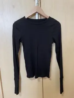 GU 黒 12部丈　長袖 トップス S