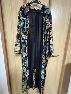 ZARA trf_outerwear フローラルロングカーディガン S-M
