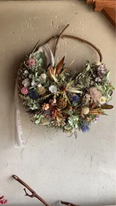 紫陽花の大きなハーフリース　春色